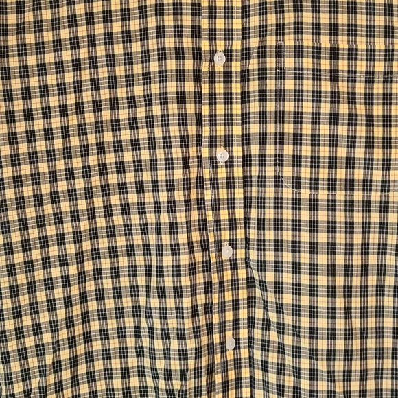 (994)Land's End Men's Long Sleeve Dress Shirt, Size: Small Color: Black & Yellow - Picture 4 of 11